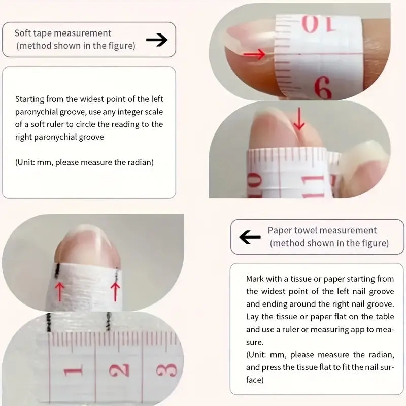 F09—Handmade Almond 3D Sculpted Wear Nails