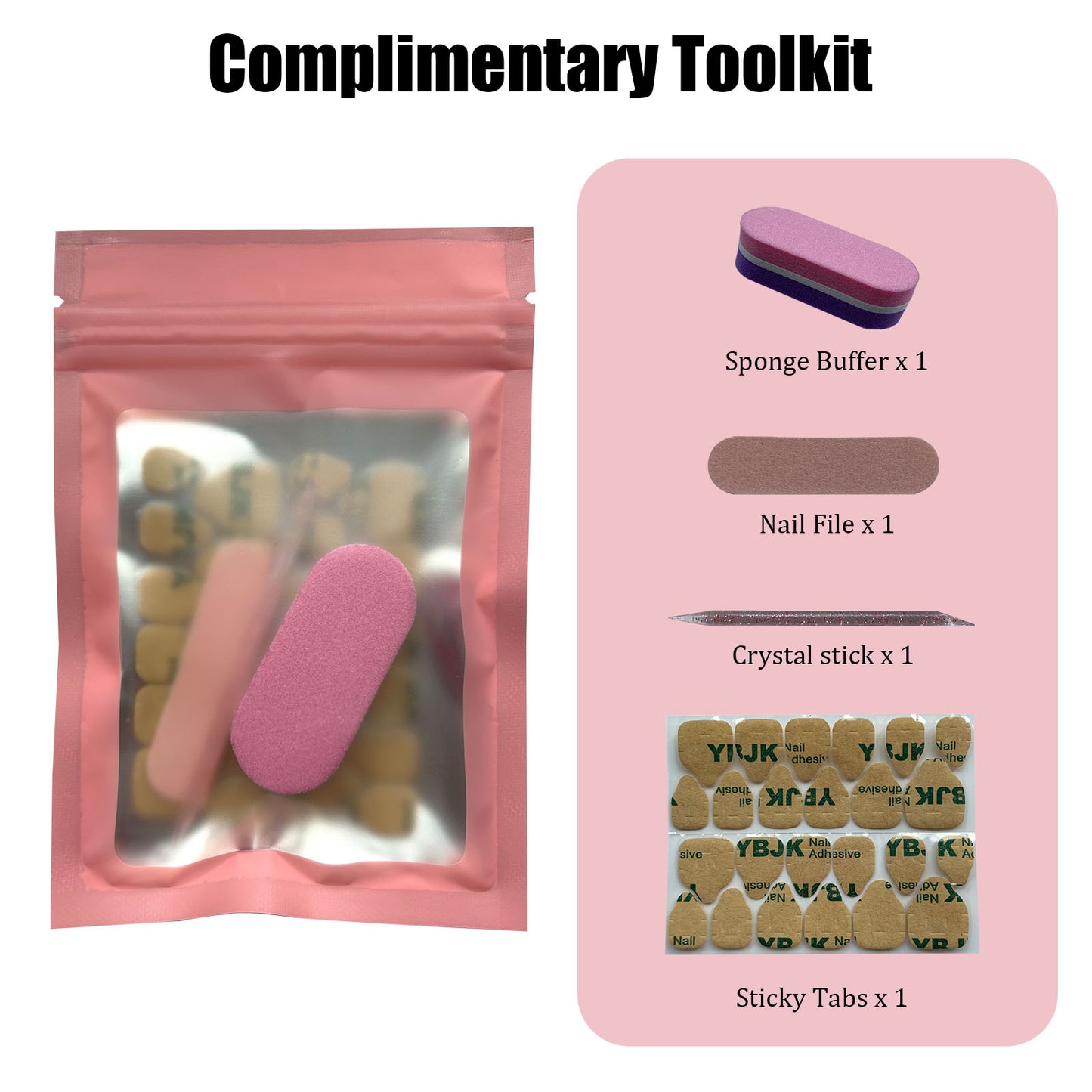 F09—Handmade Almond 3D Sculpted Wear Nails