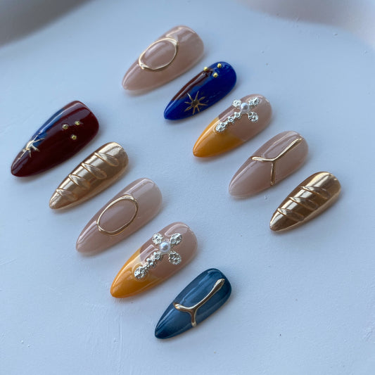 F12—Handmade Almond Wear Nails